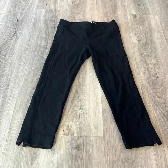 🏁 Diane Von Furstenberg black straight leg cropped trousers  size 0 - Picture 1 of 11